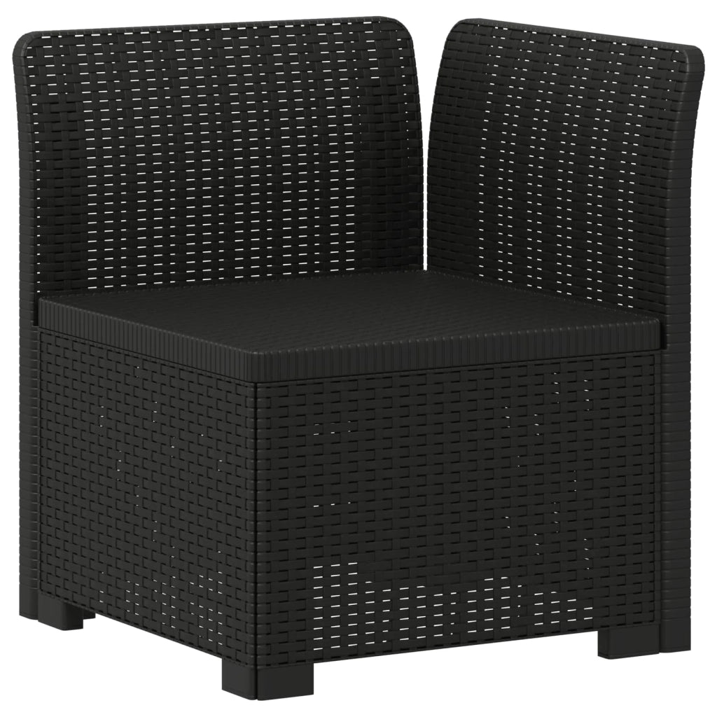 Divano da Giardino a 2 Posti Aspetto Rattan PP Antracite 8011920