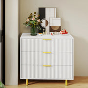 Chest of drawers moderno - Zephmum - 72x80x40 cm - Bianco e oro