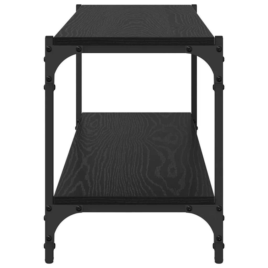 Mobile TV-Credenza per TV-Console TV Rovere Nero 100x33x41cm Legno ingegnerizzato e ferro