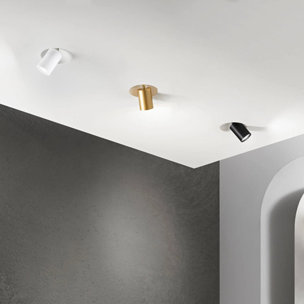 INCASSO VULKAN NERO 1 LUCE ATTACCO GU10 5,3X8X14,5CM IN GESSO VERNICIABILE