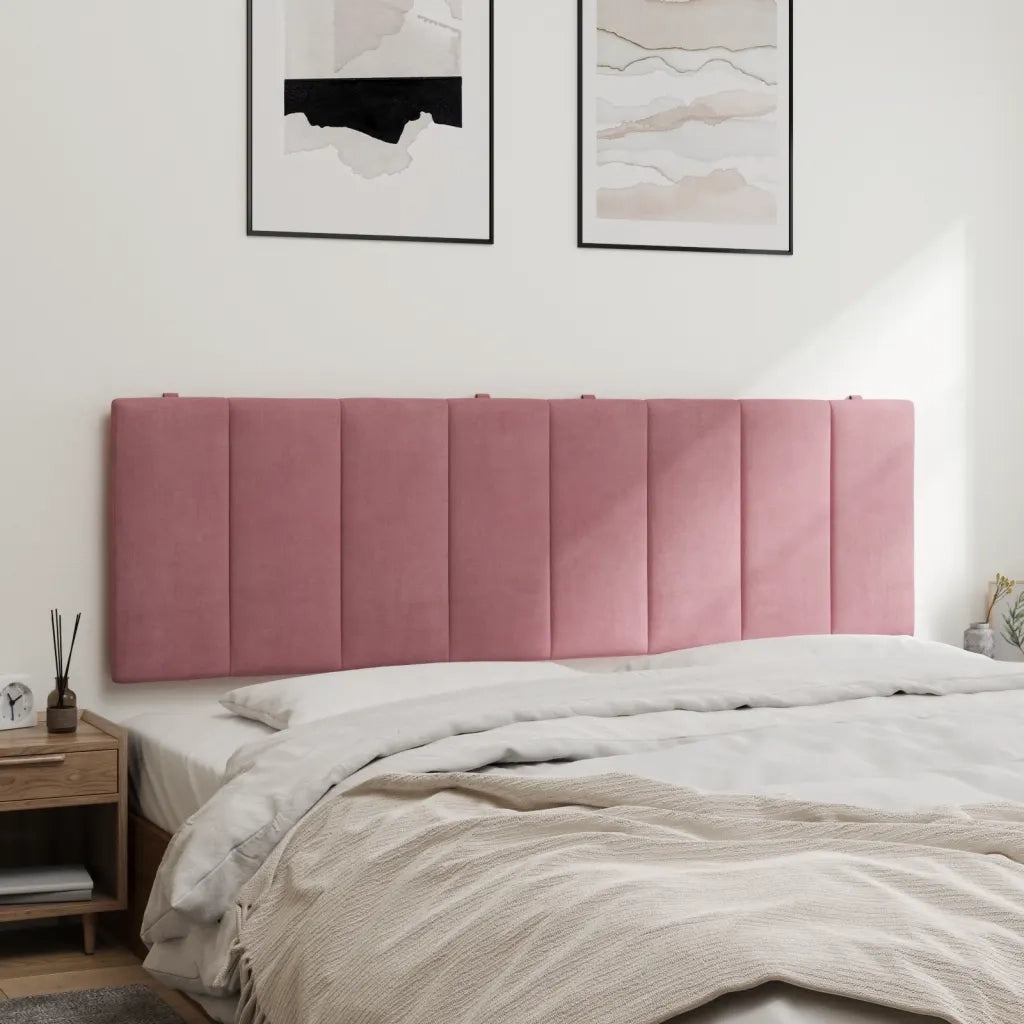 Cuscino Testiera Hanko Rosa 160 cm in Velluto 374680