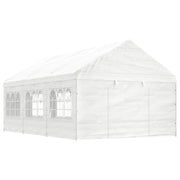 Gazebo con Tetto Bianco 6,69x4,08x3,22 m in Polietilenecod mxl 76389
