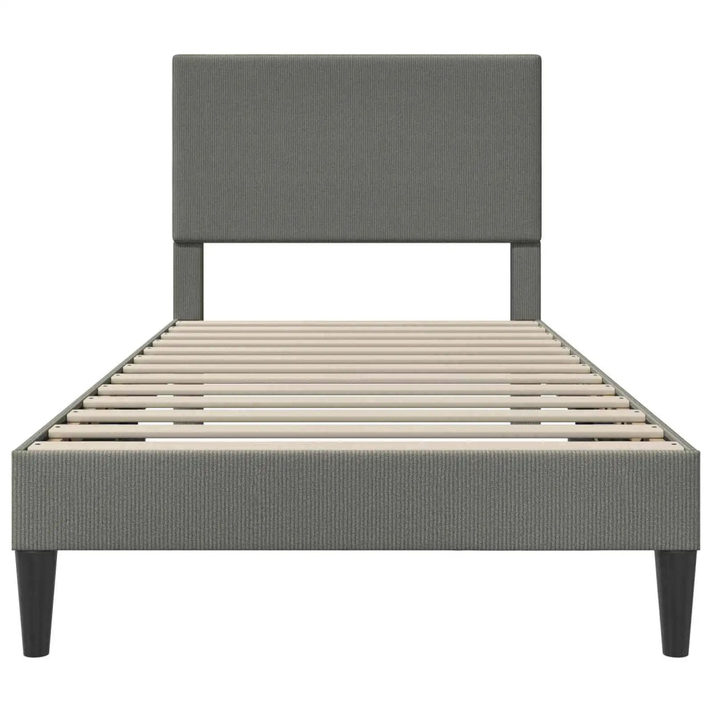 Struttura del letto Grigio Chiaro 100 x 200 cm Tessuto in Cords 42027716