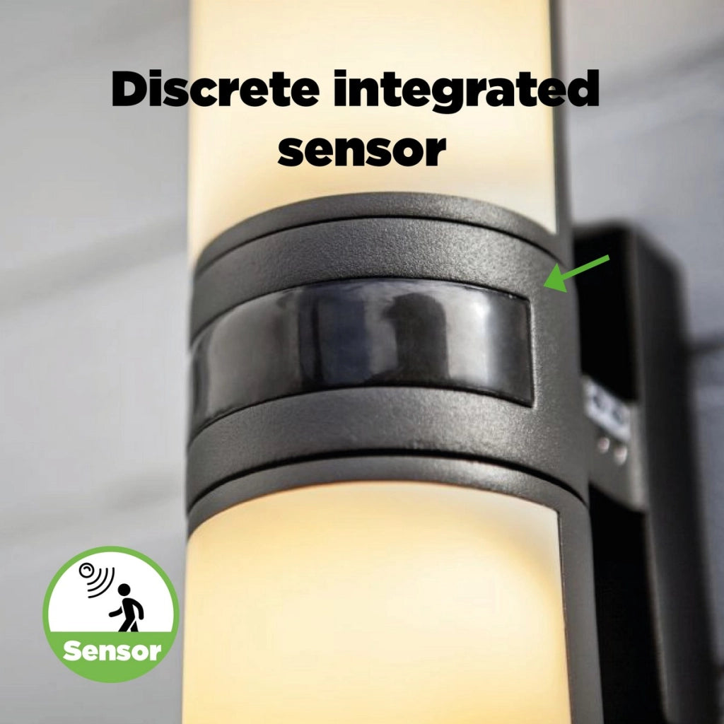 Applique esterna CYRA LED 15W sensore antracite Lutec