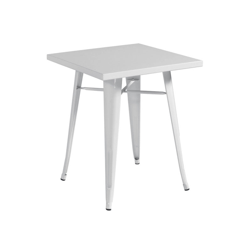 Set Di 2 Tavoli Lamiera 60X60 Avorio Moia