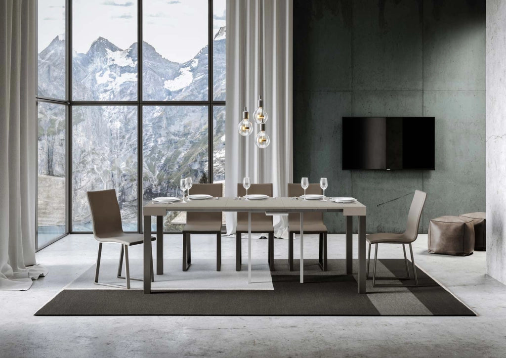 Consolle allungabile 90x40/300 cm Every Cashmere telaio Antracite