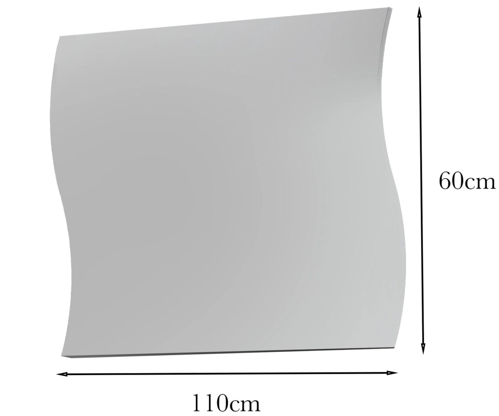 Specchiera da parete Ardin, Made in Italy, Specchio da bagno, cm 110x2h60