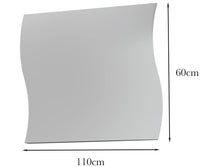 Specchiera da parete Ardin, Made in Italy, Specchio da bagno, cm 110x2h60