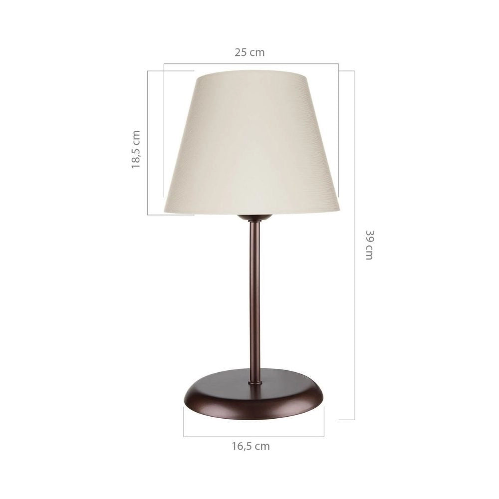 Lampada da tavolo in metallo e paralume  Elva ASZ1050