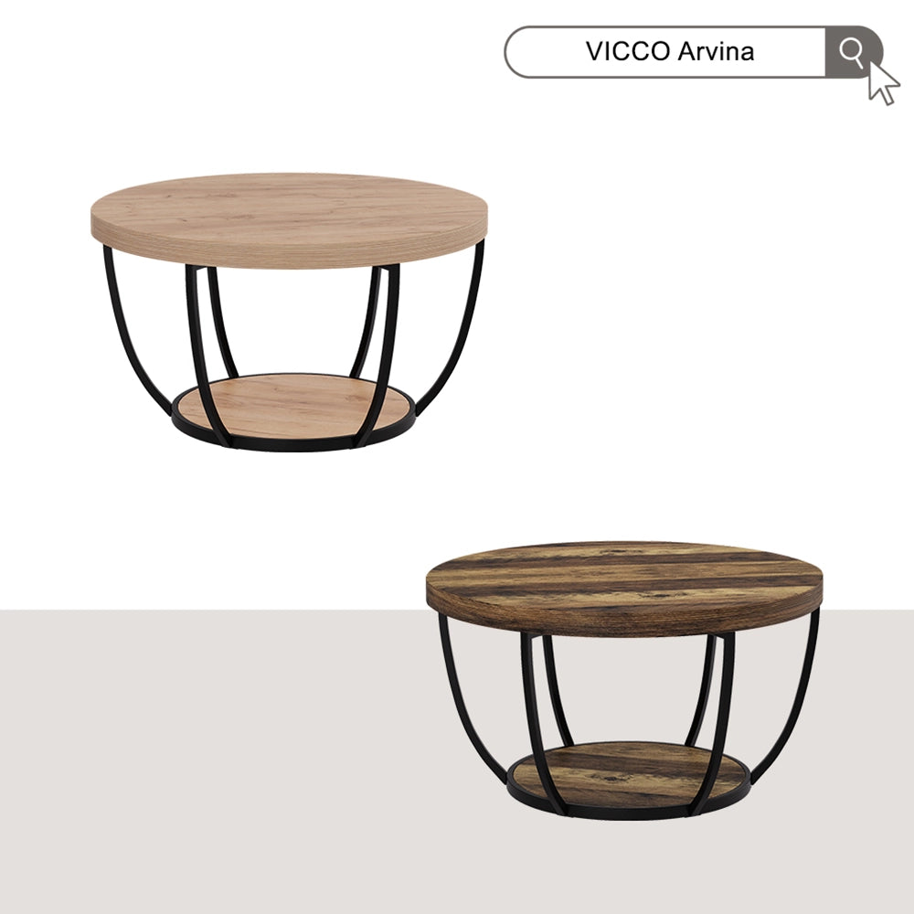 Vicco Tavolino da salotto Quercia dorata 80 x 80 cm