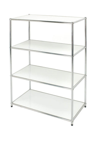 Scaffale in Acciaio Cromato 4 Ripiani Bianchi Tosini E-408012W