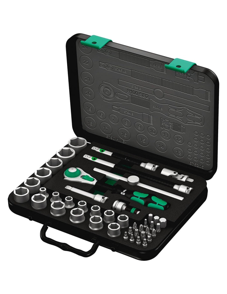 Set di bussole e inserti per avvitare 3/8" WERA 8100 SB 2 Zyklop 3/8" (43 pezzi)
