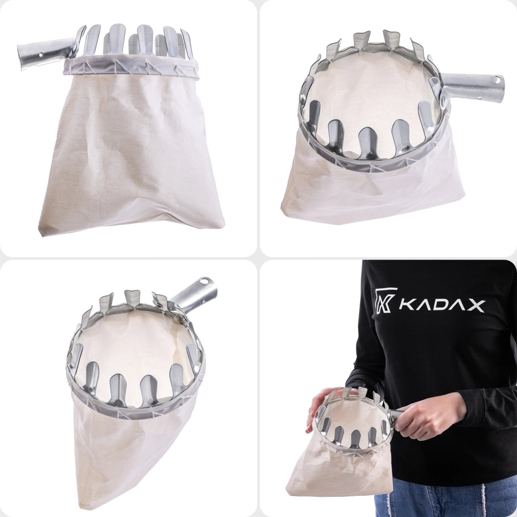 KADAX Raccolta mele e frutta, sacchetto raccogli-frutti da 18 cm senza manico
