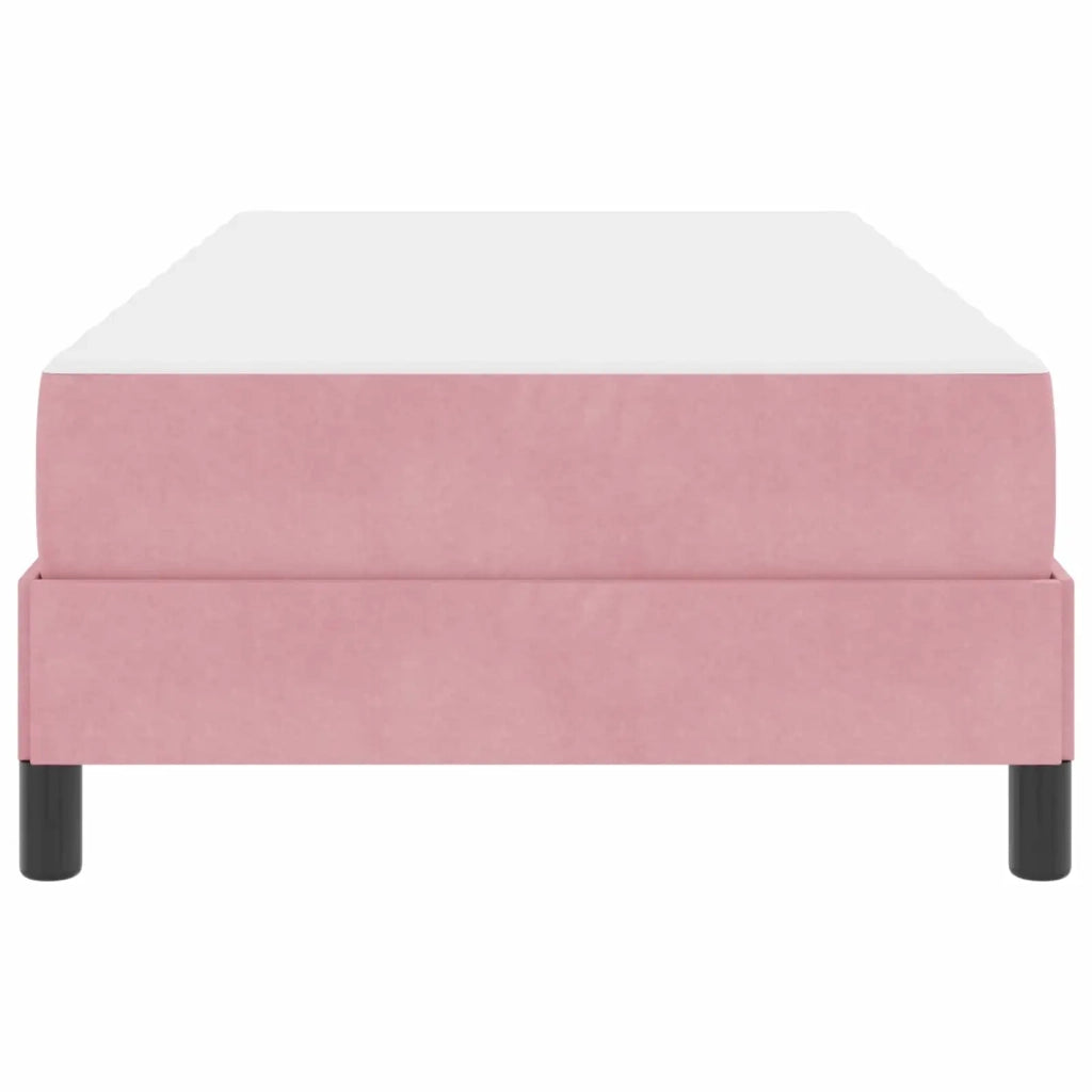 Letto a molle con materasso-Struttura Letto con Materasso Rosa 80 x 200 cm Tessuto