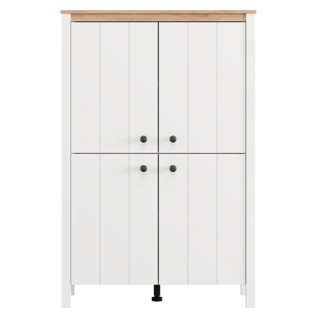 Mobile Espositore Fonz, Vetrina 3 Ripiani, 86x34x131h cm Bianco