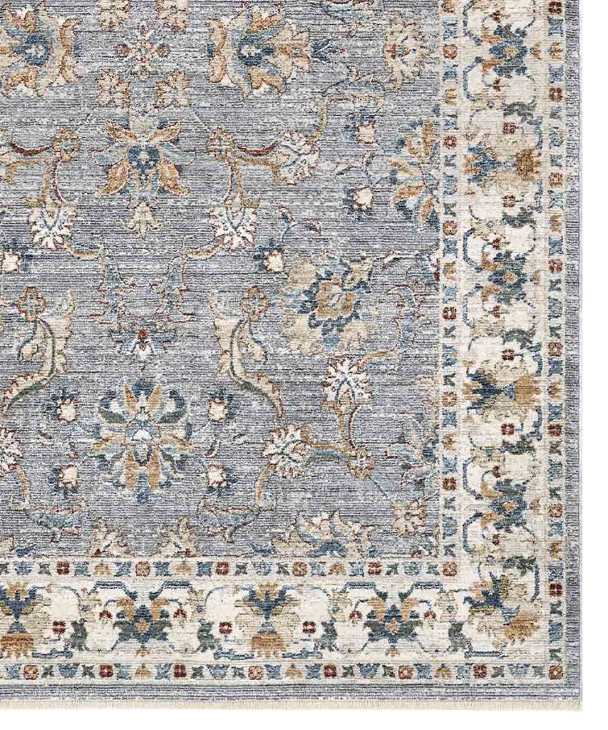 Parure Tappeti orientali MURCIA J9461-E22676 (1 pezzo cm.80x160 + 2 pezzi cm.60x133) motivo persiano stile classico tradizionale colore grigio per scendiletto camera matrimoniale