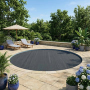 Copertura per Piscina di Alta Qualità Nero Ø 417 cm 0,2 mm PE 42034501