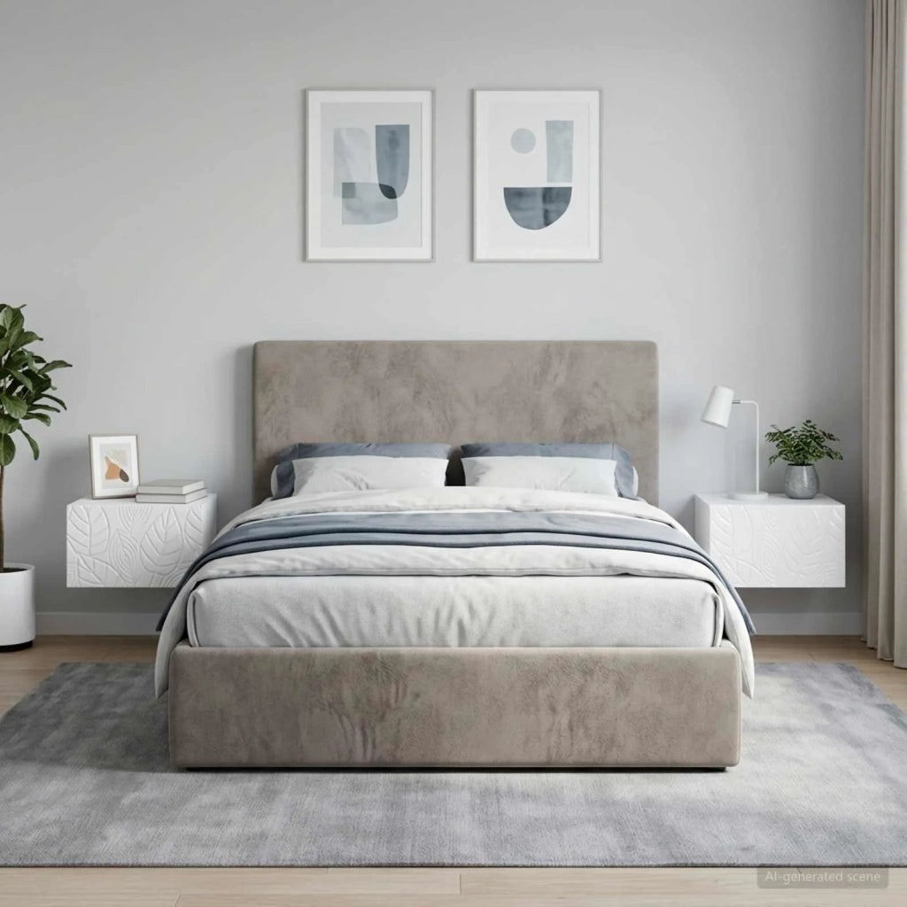 Mobiletto da notte a muro 2 pcs Bianco Lucido 49 x 34,5 x 20 cm 898794
