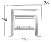 Camino a Bioetanolo da Pavimento 95x33x96 cm Karlsen Conegliano Bianco