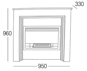 Camino a Bioetanolo da Pavimento 95x33x96 cm Karlsen Conegliano Bianco