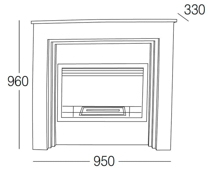 Camino a Bioetanolo da Pavimento 95x33x96 cm Karlsen Conegliano Bianco