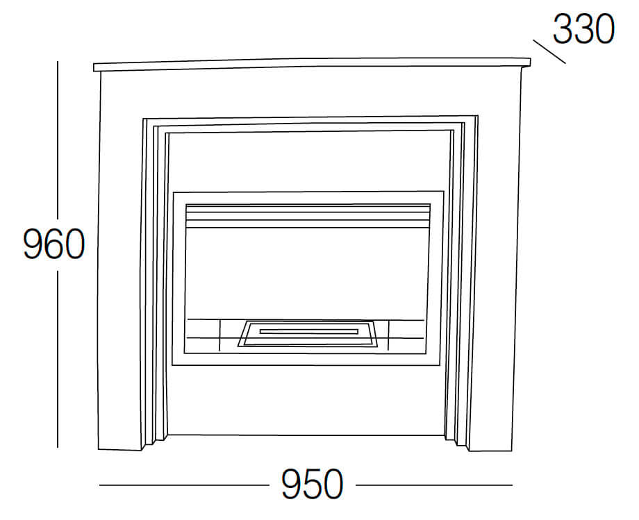 Camino a Bioetanolo da Pavimento 95x33x96 cm Karlsen Conegliano Bianco