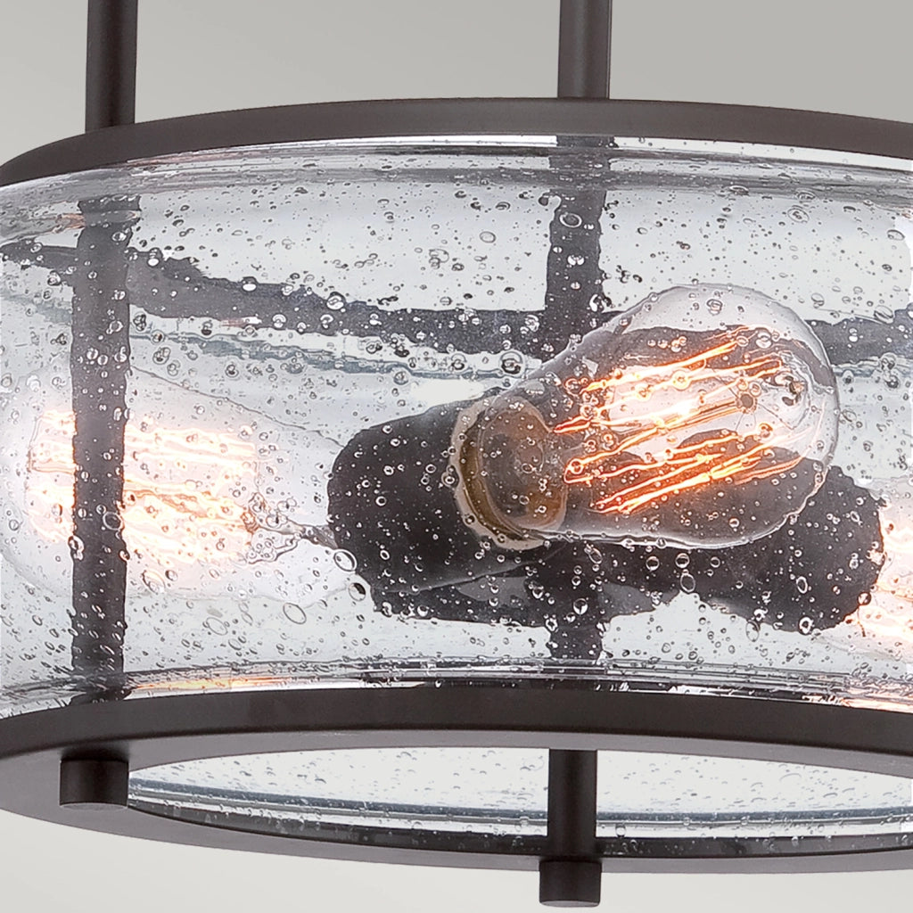 Lampada a Soffitto Industrial Nordico Trilogy Metallo Bronzo Antico 3 Luci E27