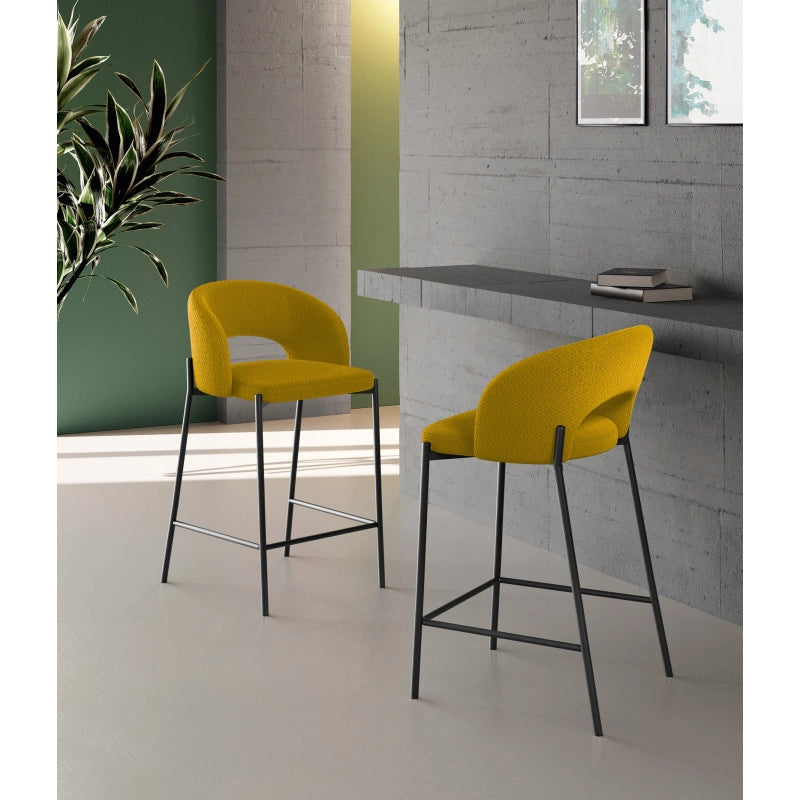 Sgabello in tessuto Greta 52 x 50 x 89 cm Stones