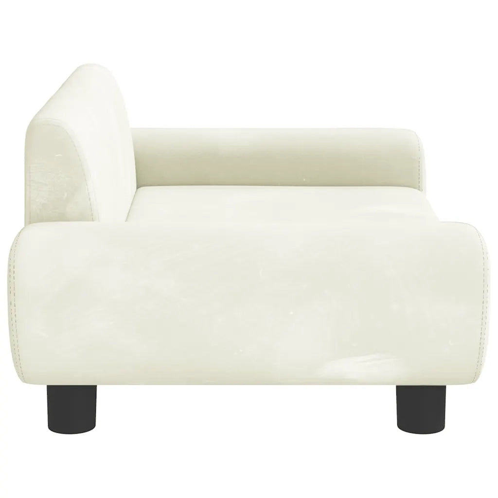 Lettino per Cani Crema 70x45x33 cm in Velluto