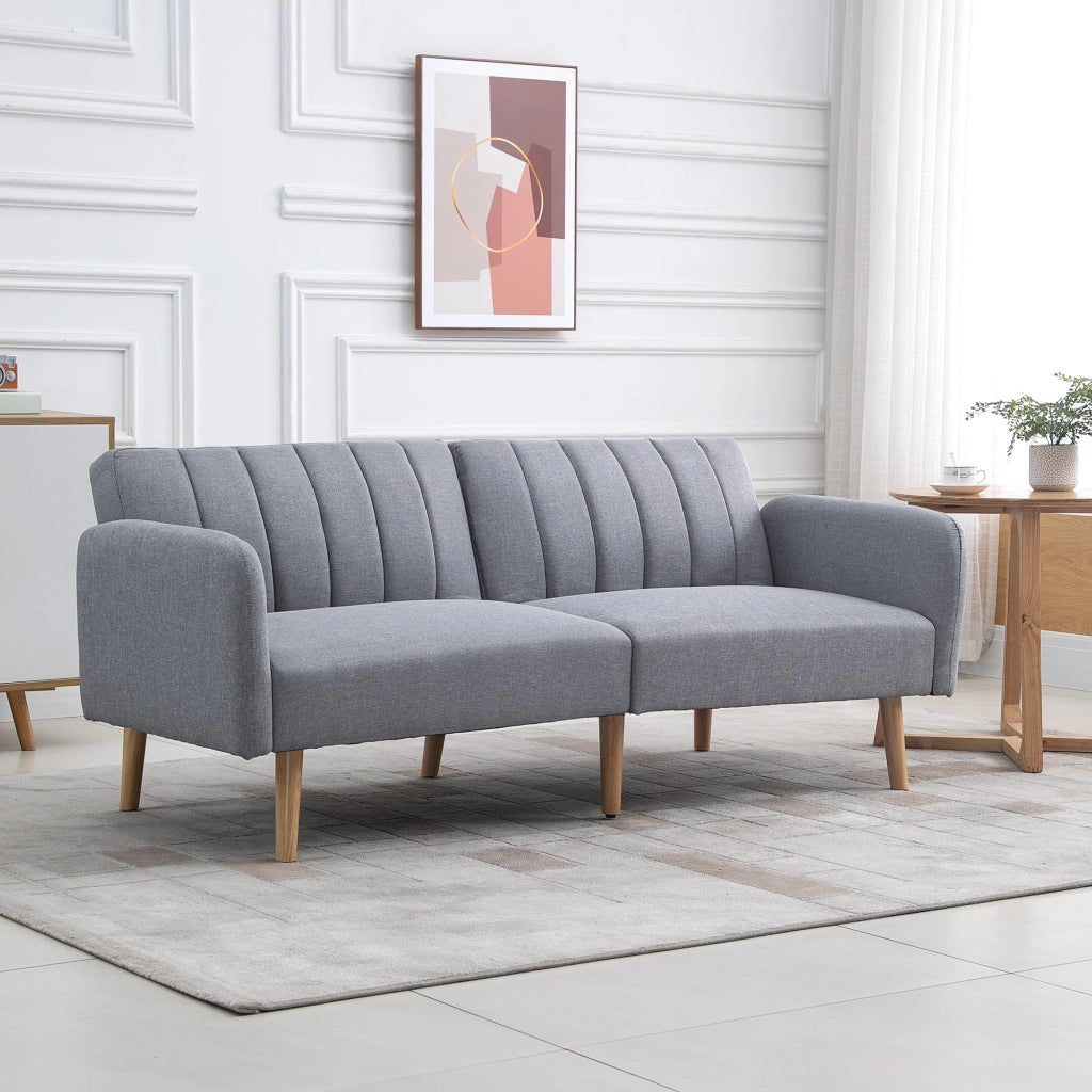 Divano Letto Moderno 2 Posti ¨C zephmum ¨C Grigio Tessuto 173x75x73 cm