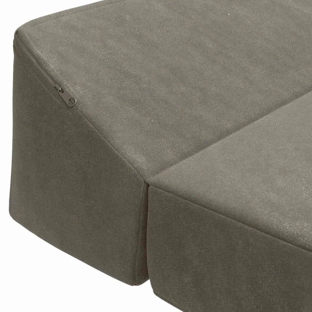 Divano Letto Pieghevole Grigio Chiaro 120 x 60 x 49 cm Tessuto