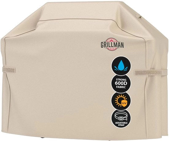 Copertura per Grill Gas Regolabile Copertura per BBQ Impermeabile Protezione per Grill 183 x 66 x 130 cm - Marrone