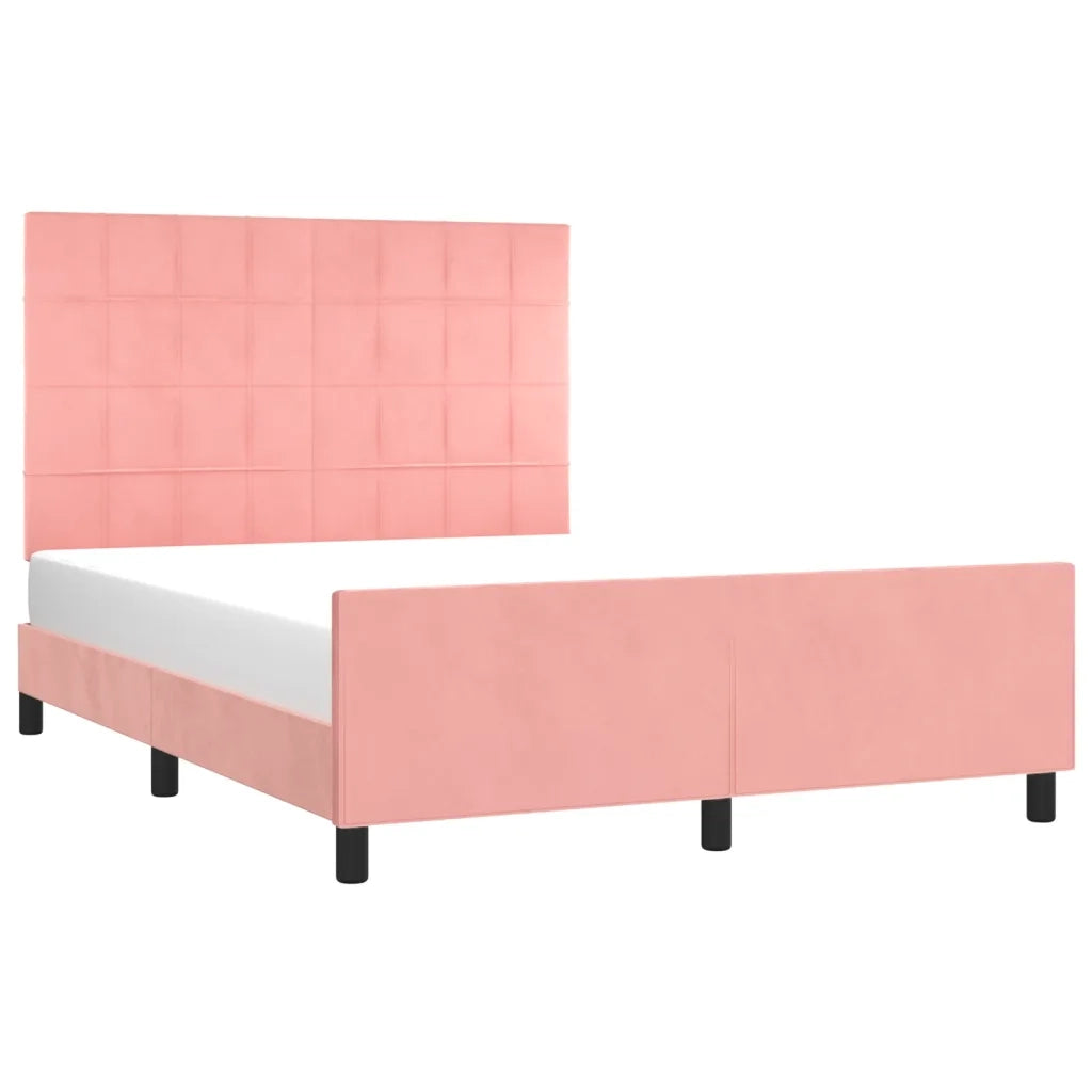Giroletto con Testiera Rosa 140x200 cm in Velluto cod mxl 58699