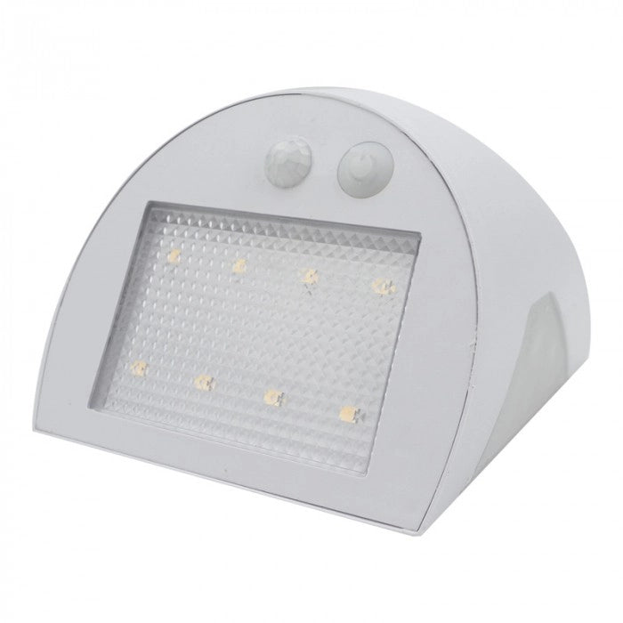 Lampada solare LED 3W 4000K bianca PIR crepuscolare