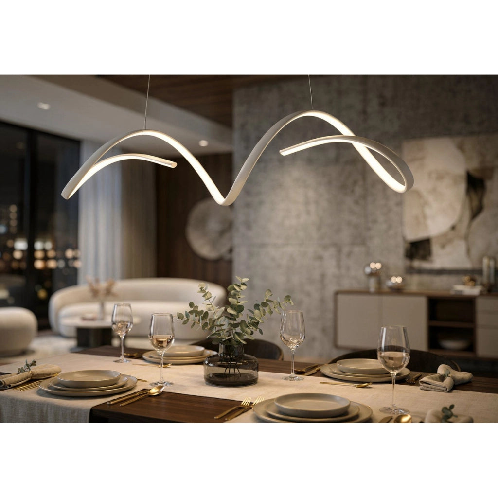Lampadario Uter in alluminio e ferro con LED integrato