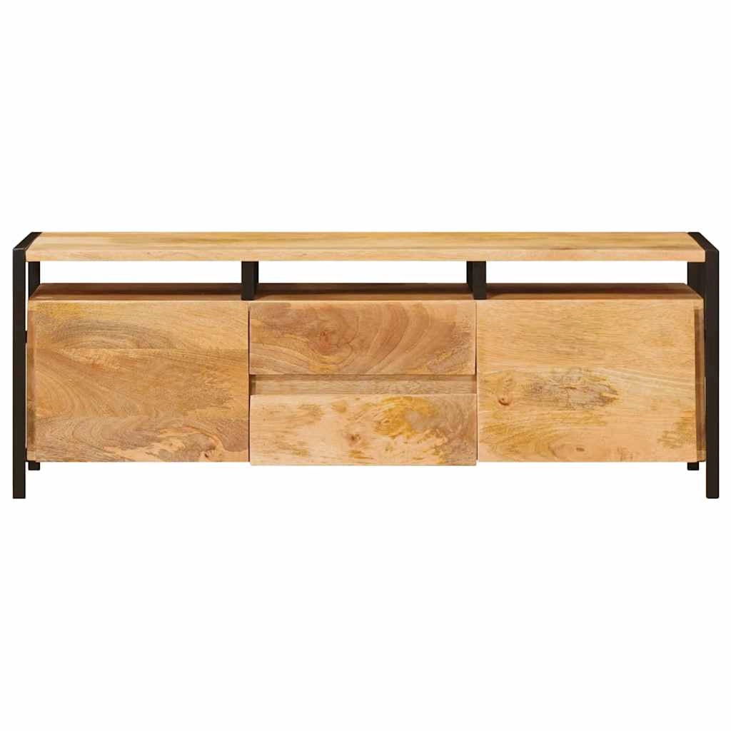 Mobiletto portaoggetti con cassetti moderni 110 x 30 x 40 cm in legno massello di mango marrone 02_0058087
