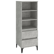 Credenza | Madia | Buffet da pranzo | Armadio da pranzo Grigio Cemento 40x36x110 cm in Legno Multistrato