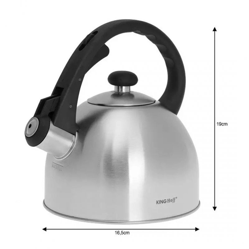 Bollitore a fischio in acciaio inossidabile Kinghoff KH-3324 da 2,0 l