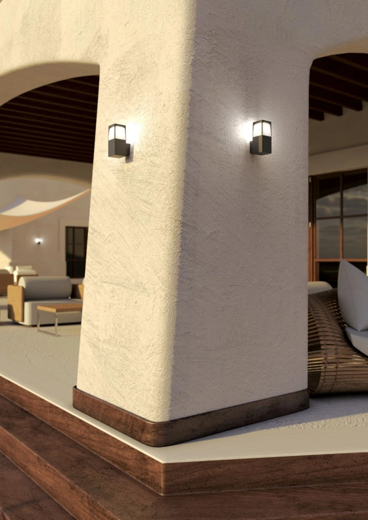 YORK APPLIQUE 1 LUCE ATTACCO E27 COLORE GRIGIO ANTRACITE IP54