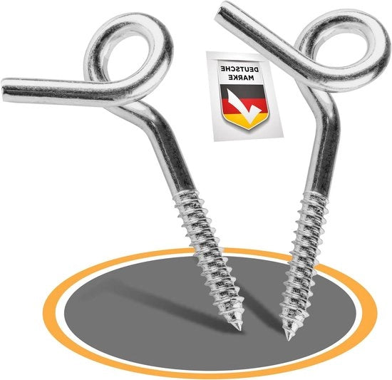 Haken per schienale, per soffitto, per sdraio, per lettino, per sacco - acciaio inox - 120-160 mm - sostenibile fino a 200 kg
