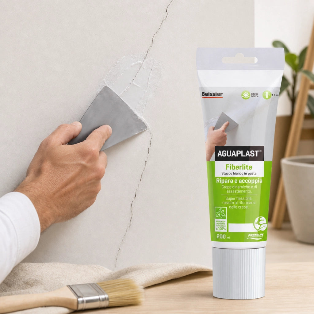 Aguaplast fiberlite stucco per crepe dinamiche e cavillature finitura liscia 200 ml