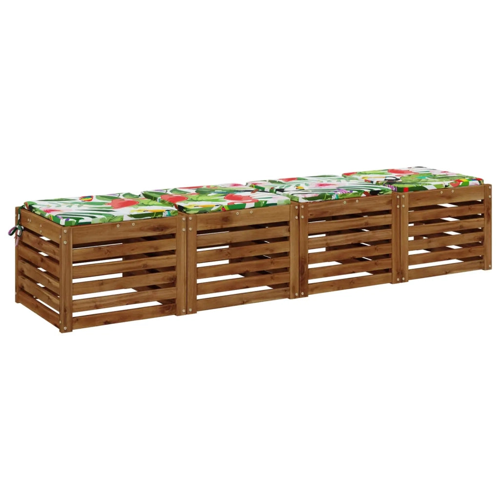 Cuscini per Sedia in 4 Pezzi SOEST 4 pz 100% Poliestere 944429