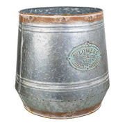 Vaso da fiori in metallo argentato 30xp26x31h t:30