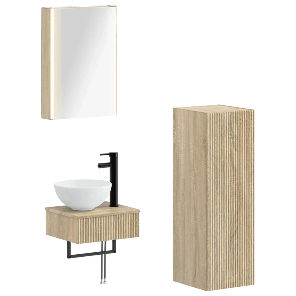 Set di Armadi da Bagno 4 pcs Rovere Sonoma 43 x 11,5 x 60,5 cm 3407377