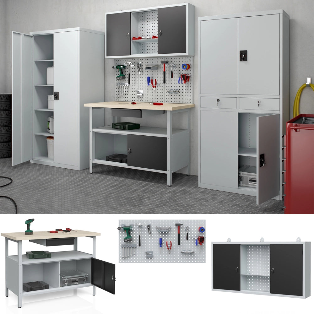 Vicco Armadietto per attrezzi Grigio 240 x 202 cm
