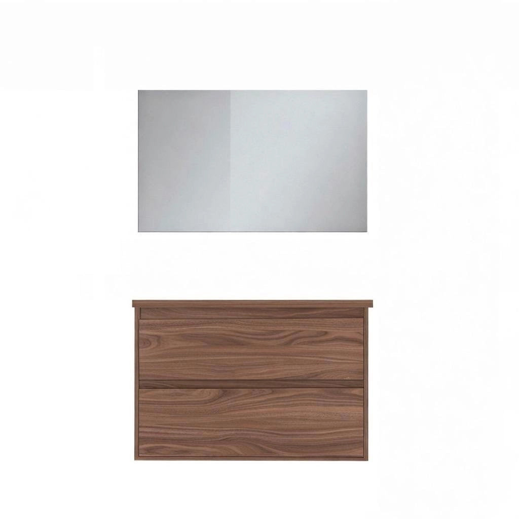 Composizione mobile bagno sospeso con cassetti cm 80 mod. ELEGANCE - Noce