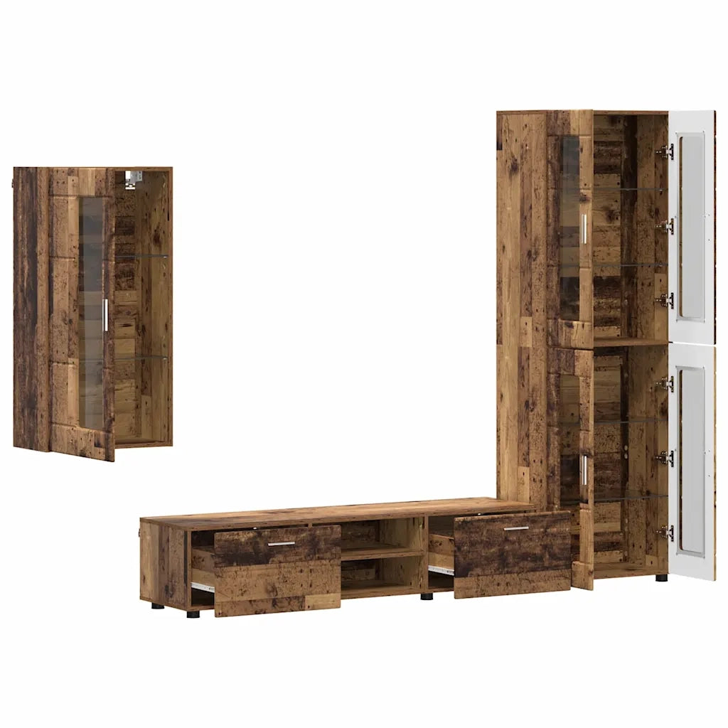 Set mobile TV FLORIN 3 pcs Legno vecchio Legno multistrato