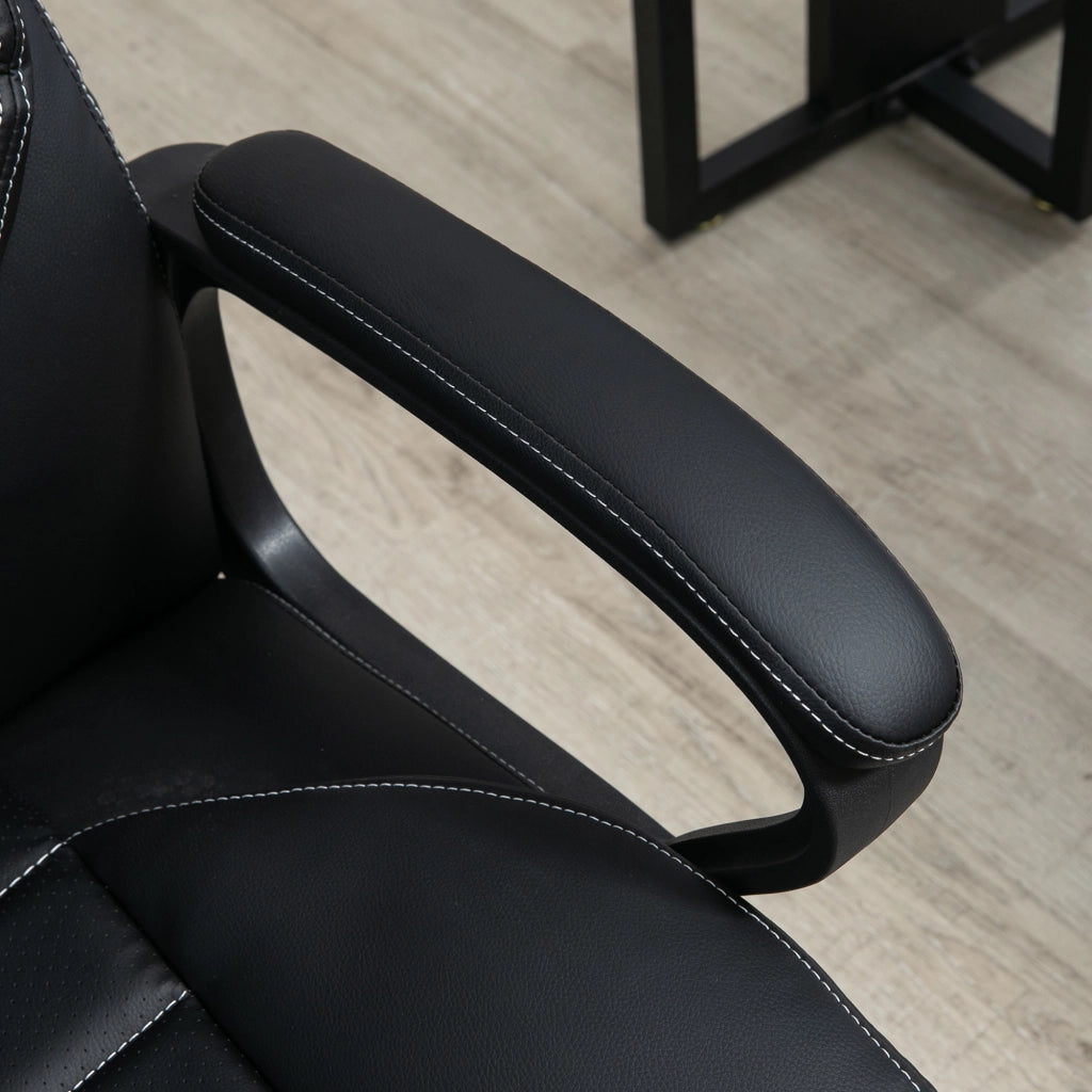 Poltrona Massaggiante Elettrica Reclinabile ¨C Minimal ¨C Similpelle Nera 66x78x112-120 cm