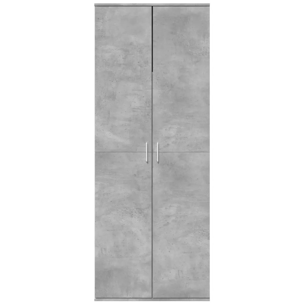 Credenza Grigio Cemento 70x35x180 cm in Legno Multistrato