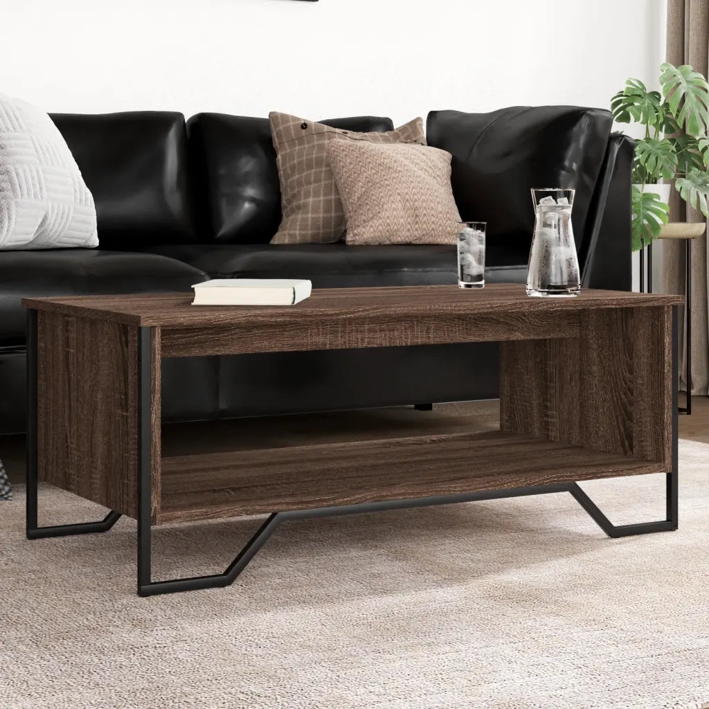Tavolino salotto | Tavolino da caff¨¨ | Tavolino da Soggiorno Rovere Marrone 100x51x40 cm Legno Multistrato